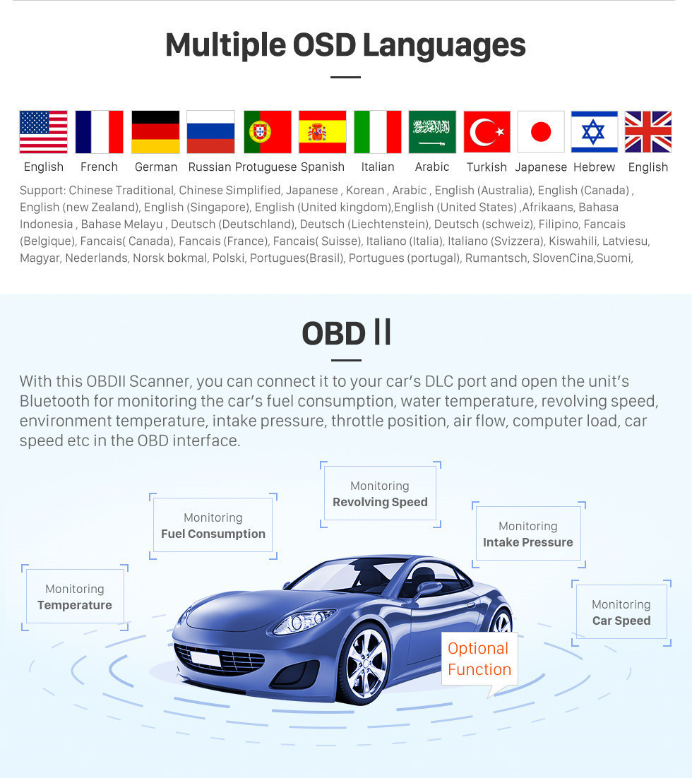 Seicane 10.1 pouces 2016-2018 VW Volkswagen Tiguan Android 11.0 Navigation GPS Radio Bluetooth HD Écran tactile AUX USB Support Carplay Miroir Lien