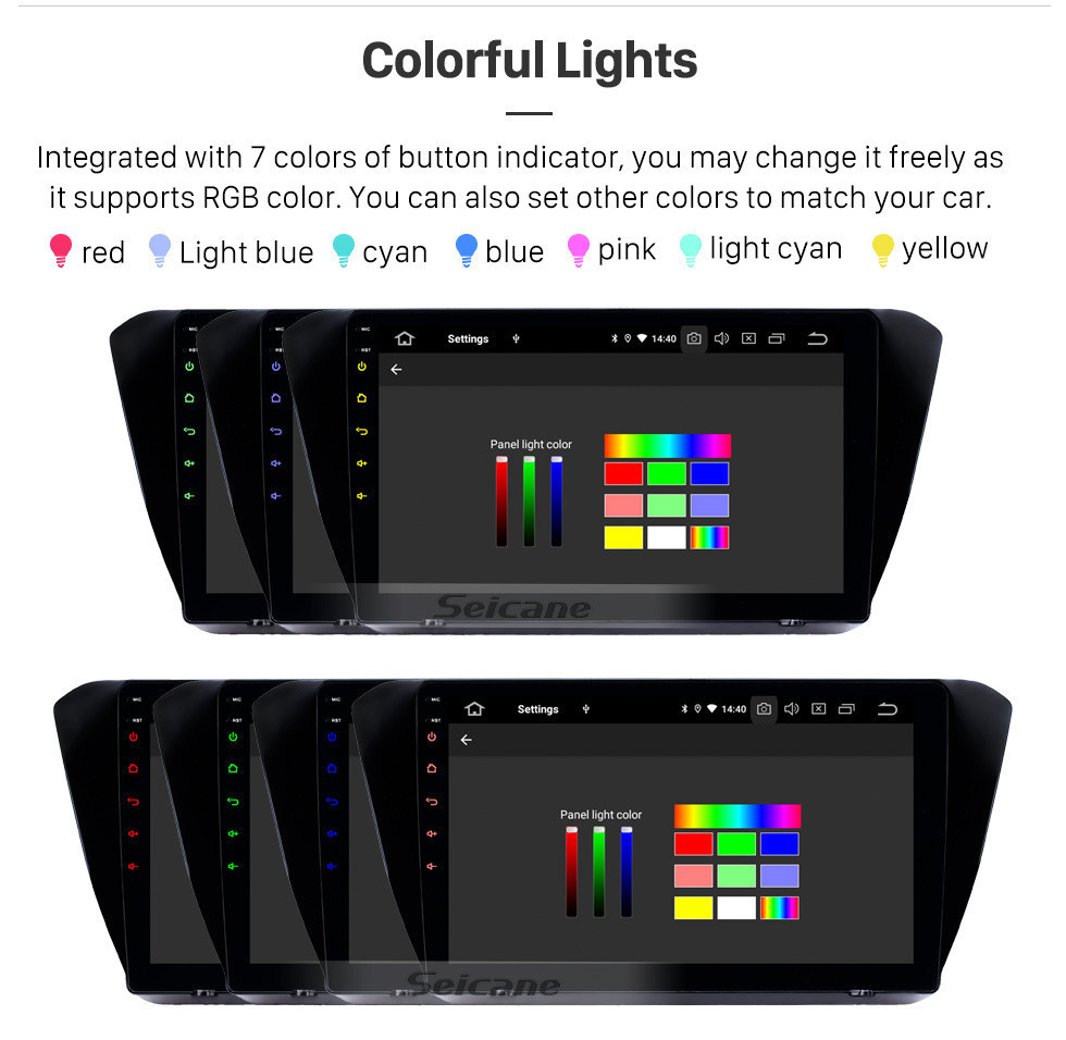 Seicane 10.1 polegada Android 11.0 Rádio para 2015-2018 Skoda Superb Bluetooth HD Touchscreen Navegação GPS Carplay apoio USB OBD2 câmera de Backup