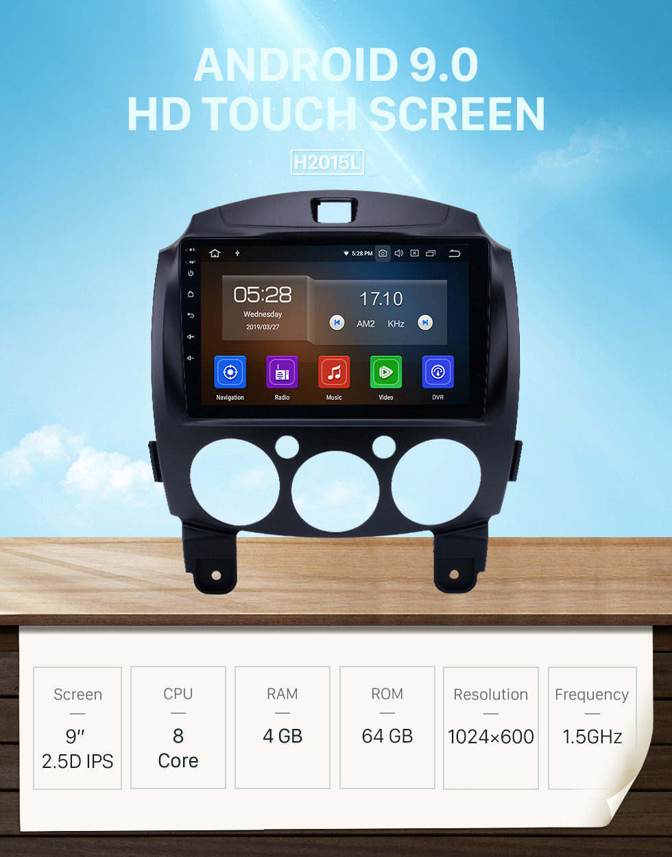Seicane 9 pulgadas de pantalla táctil HD sistema de navegación GPS Android 9.0 Radio para 2007-2014 Mazda 2 Soporte Vedio Carplay Control remoto Bluetooth 4G WIFI Reproductor de DVD Seicane 9 pulgadas de pantalla táctil HD sistema de navegación GPS Android 9.0 Radio para 2007-2014 Mazda 2 Soporte Vedio Carplay Control remoto Bluetooth 4G WIFI Reproductor de DVD