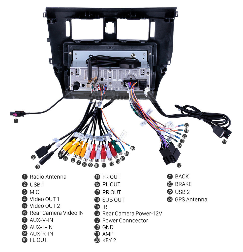 Seicane Pantalla táctil HD 2013 2014 2015 Great Wall C30 Android 11.0 9 pulgadas Navegación GPS Radio Bluetooth Carplay compatible Control del volante