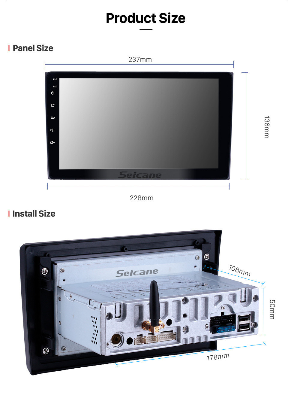 Seicane 2005-2014 Old Suzuki Vitara Android 11.0 9 inch GPS Navigation Radio Bluetooth HD Touchscreen WIFI Carplay support TPMS Digital TV