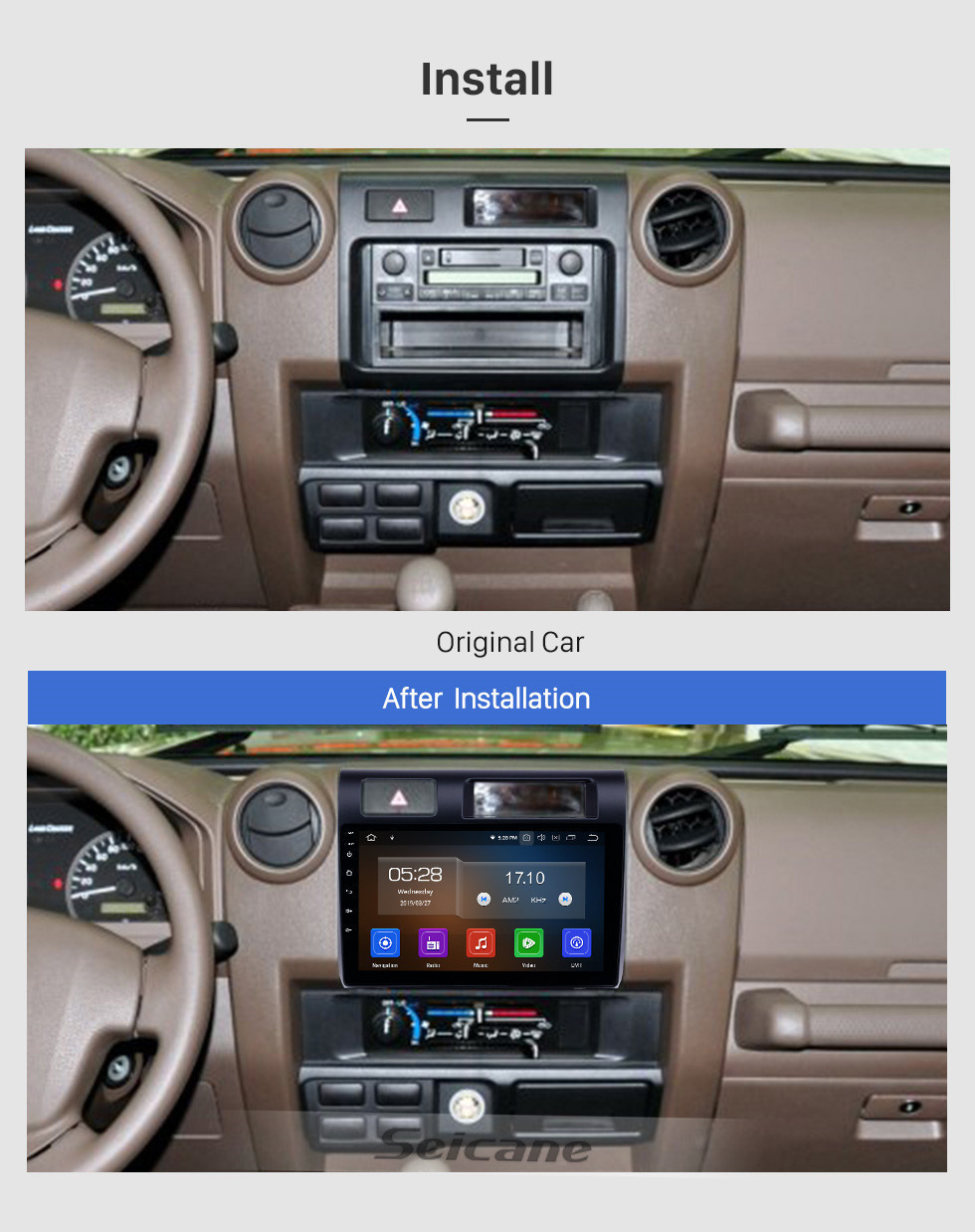 Seicane OEM 9 inch Android 11.0 Radio for 2015 Toyota Land Cruiser/LC79 Bluetooth HD Touchscreen GPS Navigation Carplay support Rearview camera Seicane OEM 9 inch Android 11.0 Radio for 2015 Toyota Land Cruiser/LC79 Bluetooth HD Touchscreen GPS Navigation Carplay support Rearview camera