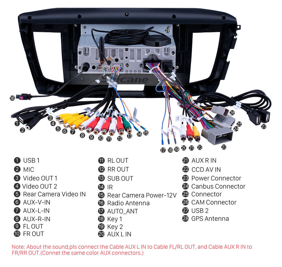 Seicane 10,1-дюймовый Android 11.0 GPS-навигатор для 2013 года Honda Accord 9 Low Version Bluetooth HD с сенсорным экраном WIFI Поддержка Carplay Резервная камера