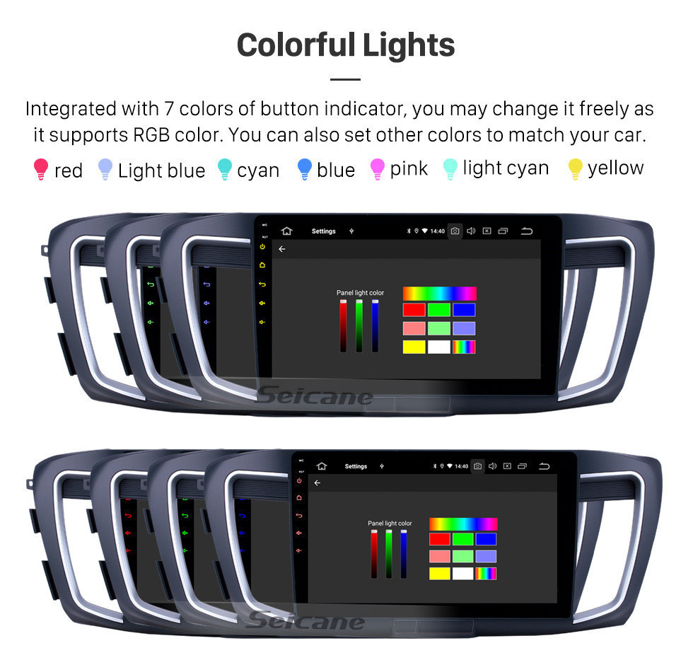 Seicane Radio Android 11.0 de 10.1 pulgadas para 2013 Honda Accord 9 Alta versión Bluetooth Pantalla táctil Navegación GPS Carplay Soporte USB OBD2 SWC