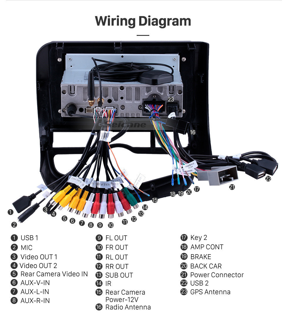 Seicane Pantalla táctil HD 2006 Honda Jazz City Auto AC RHD Android 11.0 9 pulgadas Navegación GPS Radio Bluetooth Carplay compatible con DAB + OBD2