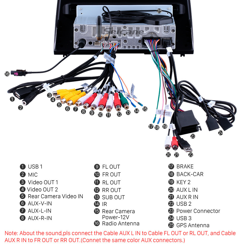 Seicane Écran tactile HD 2018 Kia Forte Android 11.0 9 pouces Navigation GPS Radio Bluetooth WIFI Support Carplay DAB + OBD2 1080P
