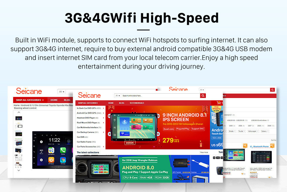 Seicane HD сенсорный экран 2015 Suzuki Wagon Android 11.0 9-дюймовый GPS-навигация Радио Bluetooth WIFI USB Поддержка Carplay DAB + TPMS OBD2