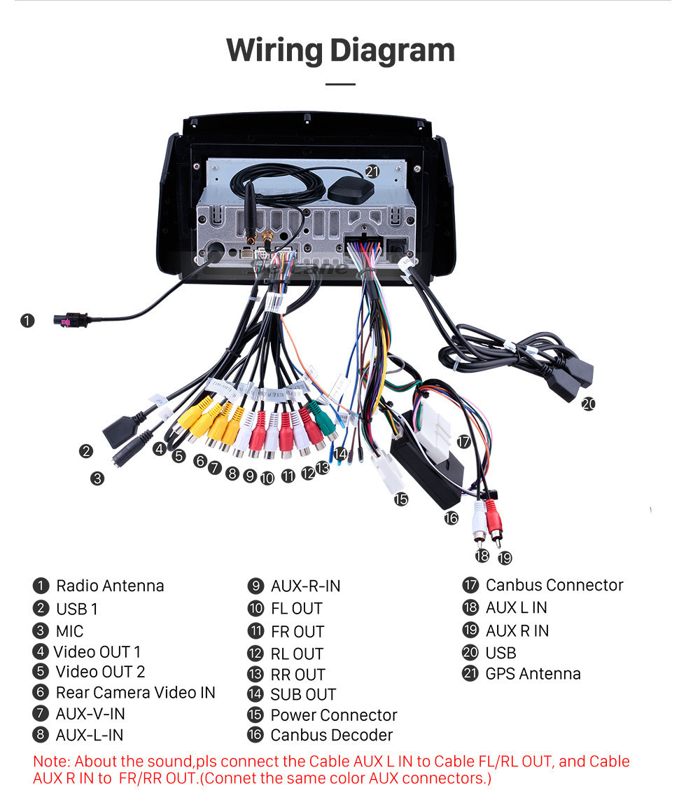 Seicane Rádio de navegação GPS Android 11.0 de 9 polegadas para Renault Koleos 2009-2016 com suporte HD Touchscreen Carplay AUX Bluetooth 1080