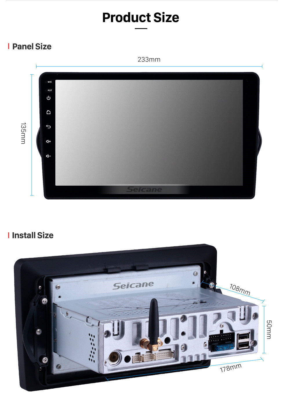 Seicane HD Touchscreen 2015-2018 Fiat EGEA Android 11.0 9 Zoll GPS Navigationsradio Bluetooth WIFI USB Carplay Unterstützung DAB + TPMS OBD2