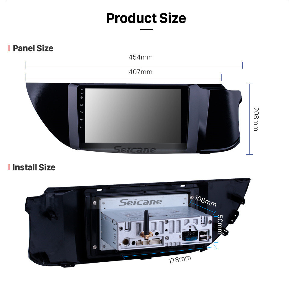 Seicane Radio de navegación GPS Android 11.0 de 9 pulgadas para Suzuki Alto K10 2015-2018 con pantalla táctil HD Carplay AUX Bluetooth soporte 1080P