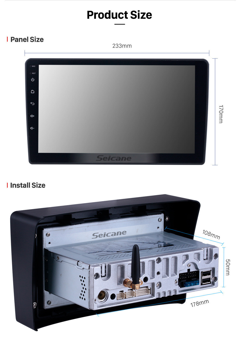 Seicane Android 11.0 9-дюймовый GPS-навигатор для 2010-2014 Hyundai H1 с сенсорным экраном HD Carplay USB Bluetooth Поддержка DVR Цифровое ТВ