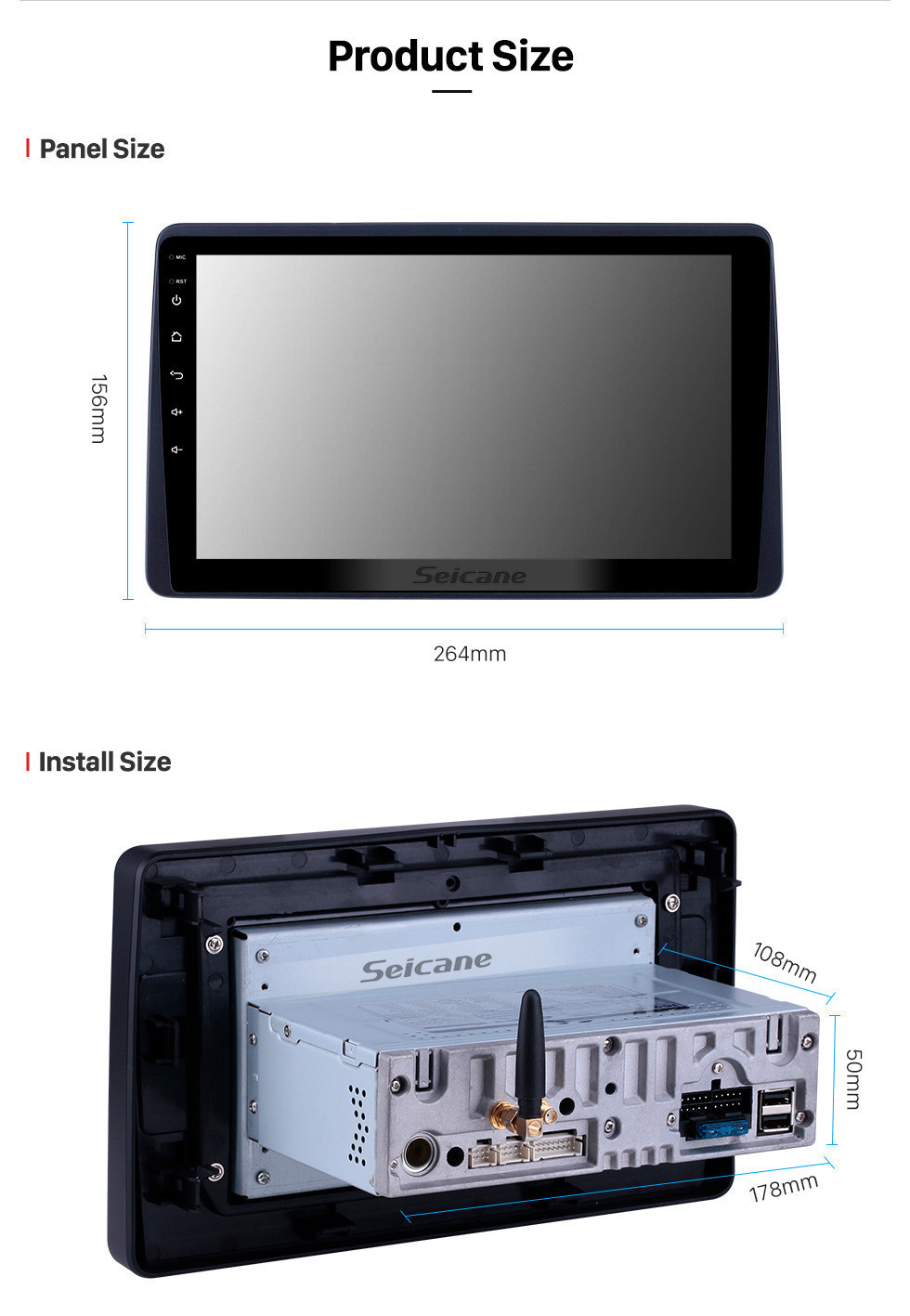 Seicane Rádio de navegação gps android 11.0 de 10,1 polegadas para 2018 renault duster bluetooth hd touchscreen aux carplay suporte câmera de backup