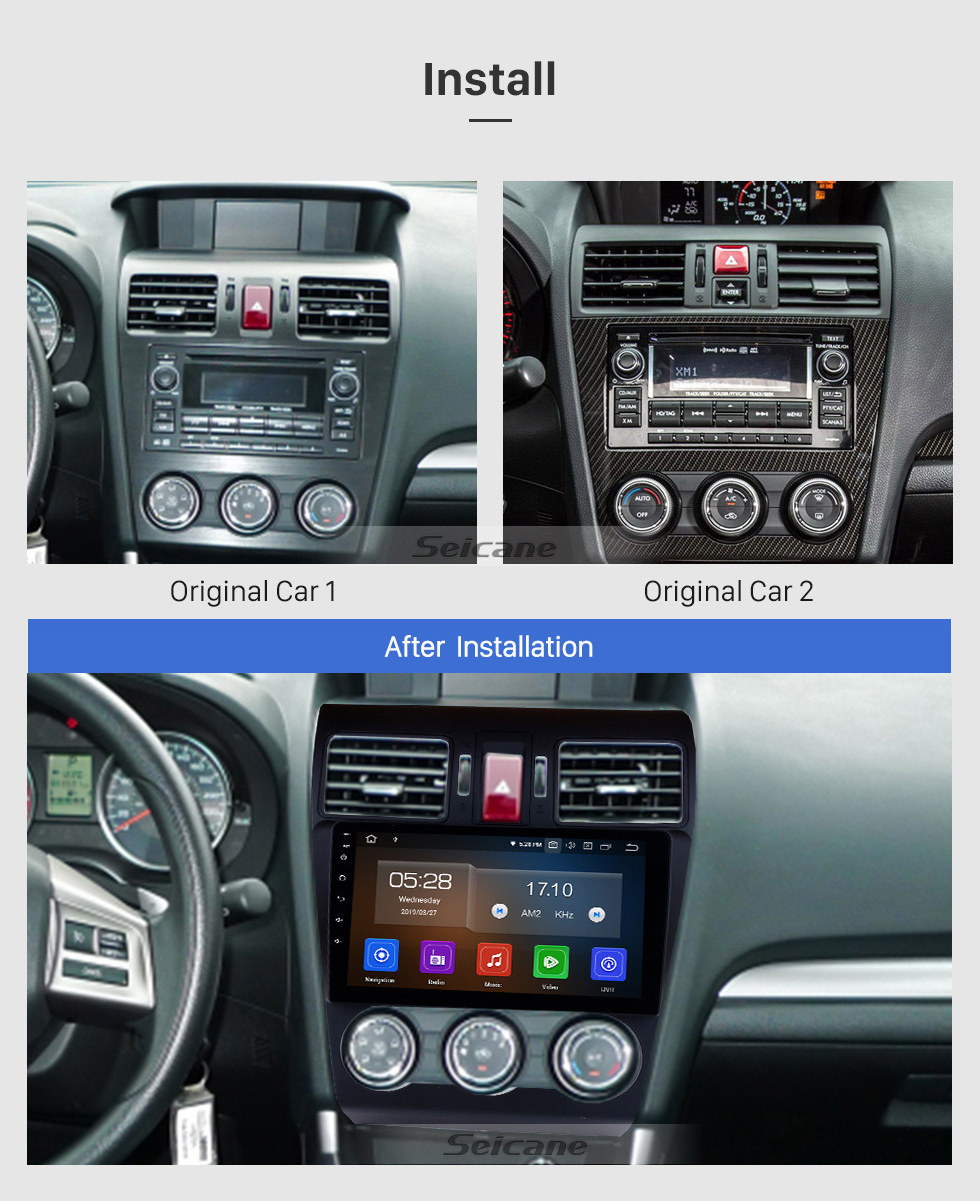 Seicane 9 pulgadas Android 11.0 2014 2015 2016 Subaru Forester Radio Bluetooth Sistema de navegación GPS con enlace espejo TPMS OBD DVR Cámara de vista trasera TV 4G WIFI