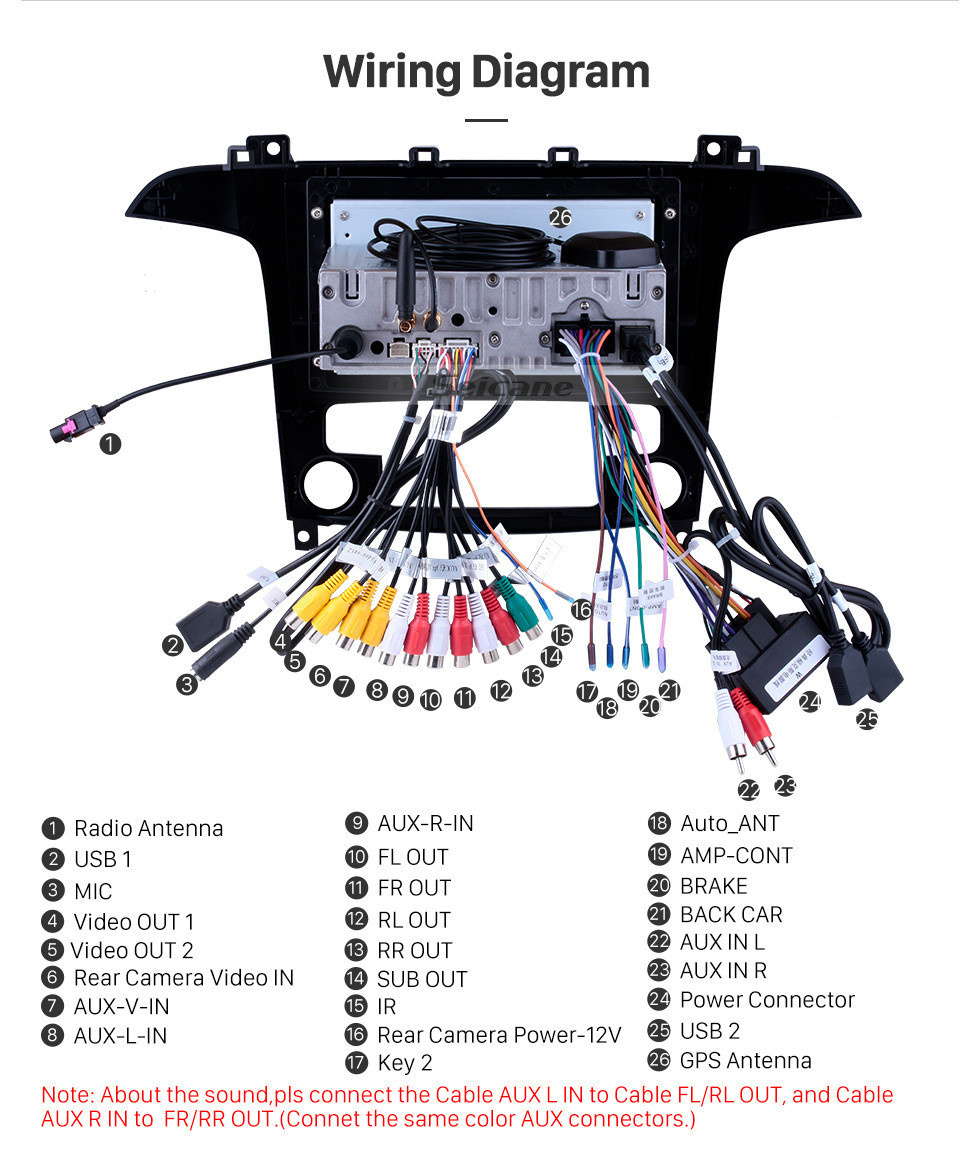 Seicane Radio de navegación GPS Android 11.0 de 9 pulgadas para 2007-2008 Ford S-Max Auto A / C con pantalla táctil HD Carplay AUX Soporte Bluetooth TPMS