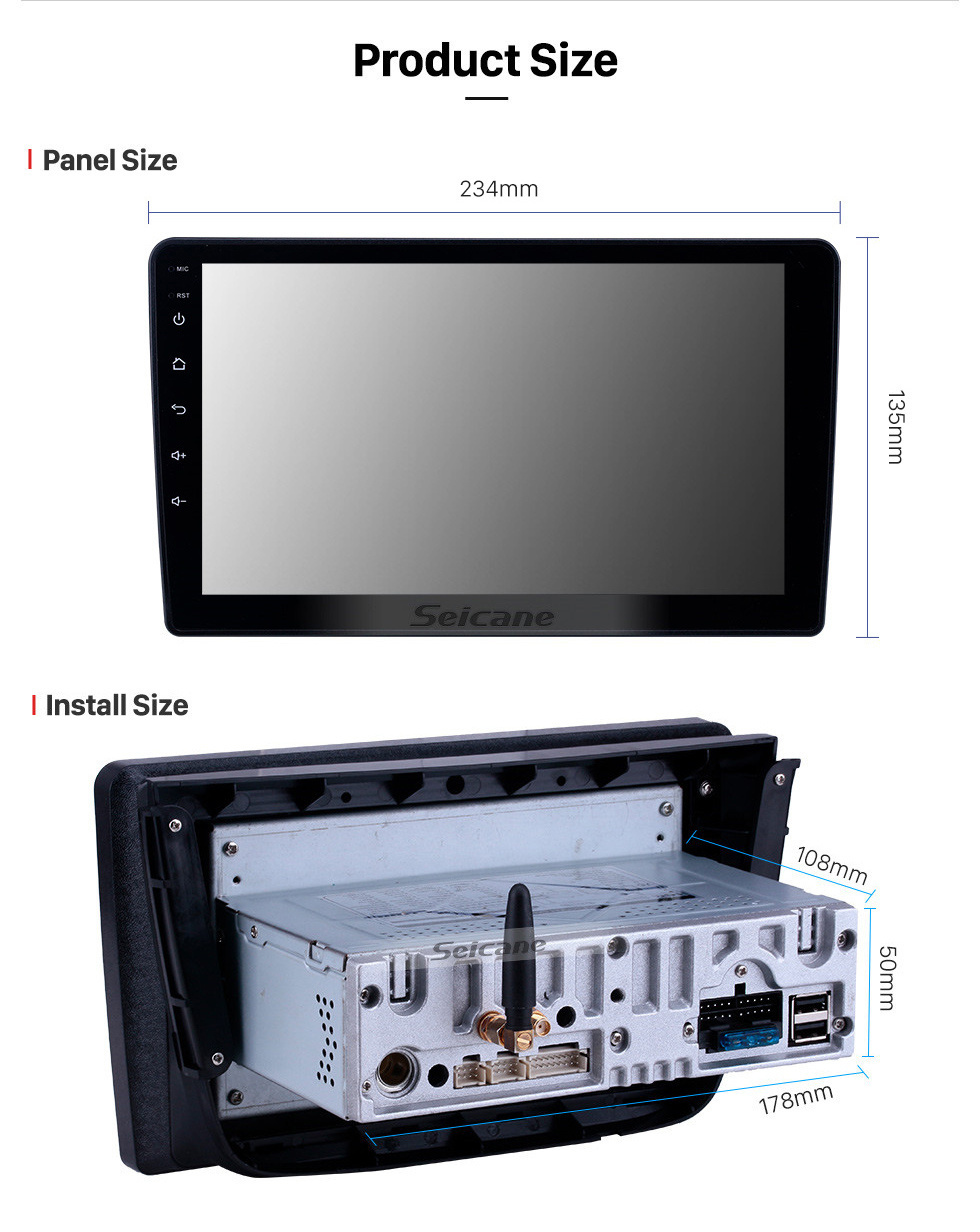Seicane Android 11.0 Radio de navegación GPS de 9 pulgadas para 2013-2014 Hyundai Sorento Versión baja con pantalla táctil HD Carplay Soporte Bluetooth Bluetooth TV digital