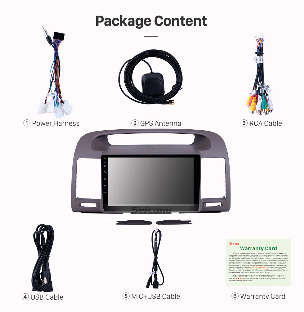 Seicane 2000-2003 Toyota Camry Android 11.0 9-Zoll-GPS-Navigationsradio Bluetooth HD Touchscreen WIFI USB Carplay-Unterstützung Rückfahrkamera Seicane 2000-2003 Toyota Camry Android 11.0 9-Zoll-GPS-Navigationsradio Bluetooth HD Touchscreen WIFI USB Carplay-Unterstützung Rückfahrkamera
