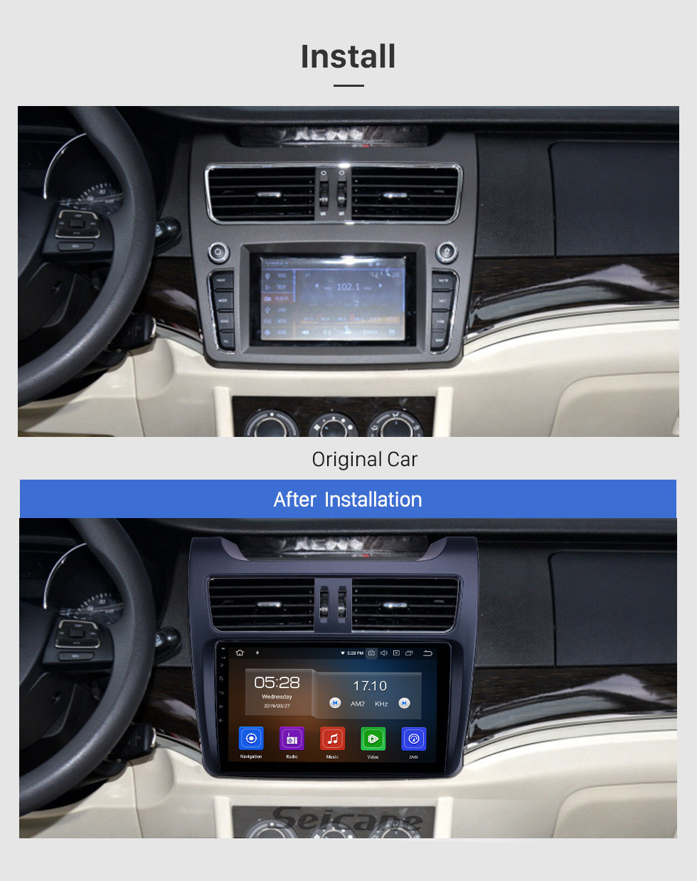 Seicane 10.1 polegada Android 11.0 Rádio Navegação GPS para 2018 SQJ Spica Bluetooth HD Touchscreen AUX Carplay suporte Câmera de backup