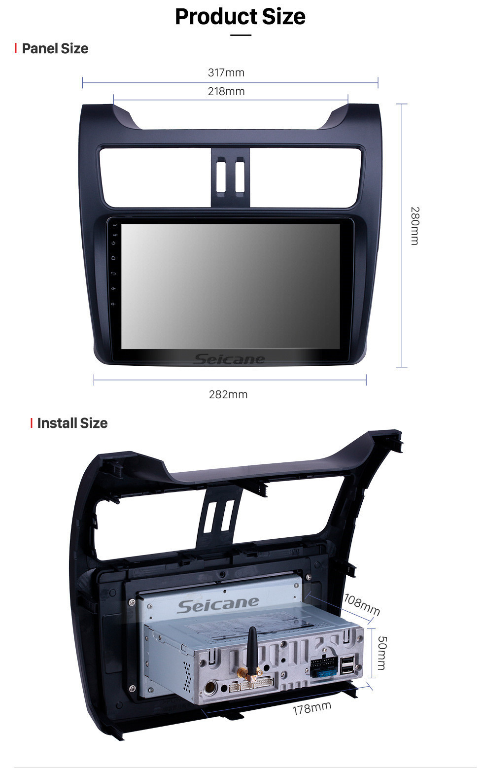 Seicane 10.1 polegada Android 11.0 Rádio Navegação GPS para 2018 SQJ Spica Bluetooth HD Touchscreen AUX Carplay suporte Câmera de backup