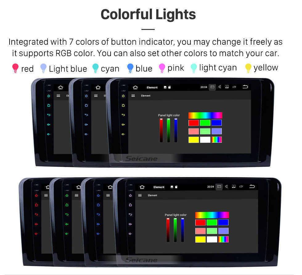 Seicane Android 11.0 2005-2012 Mercedes Benz GL Class X164 GL300 GL350 GL420 GL450 GL500 GL550 ML Class W164 Autoradio Navigation Car Audio System Multi-touch Capacitive Screen Radio RDS Bluetooth Music DVD 4G WiFi Mirror Link OBD2