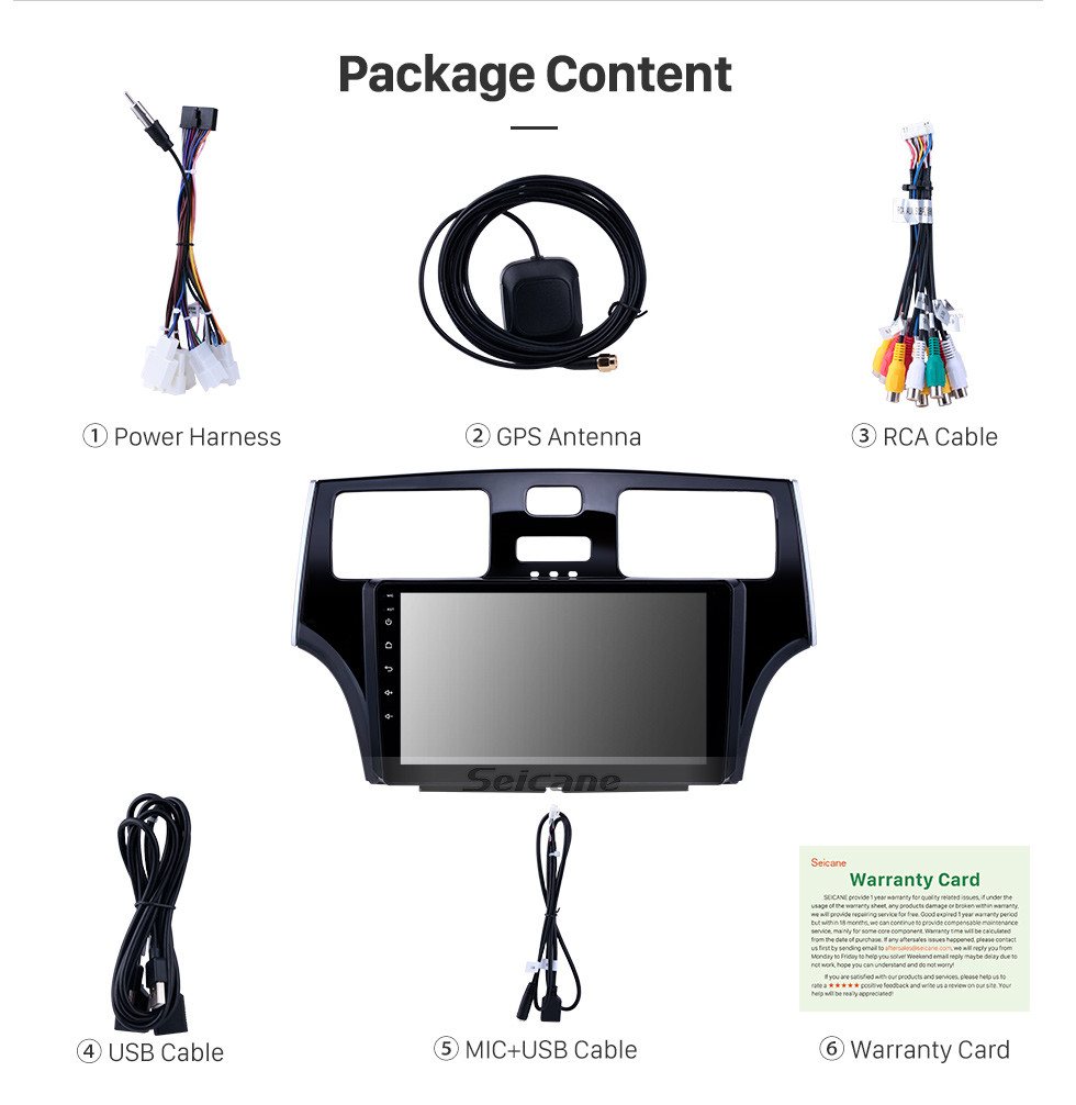 Seicane 2001 2002 2003 2004 2005 Lexus ES300 Android 9.0 HD Touchscreen 9 inch Radio GPS Navigation Bluetooth FM SWC WIFI USB Carplay Backup Camera Seicane 2001 2002 2003 2004 2005 Lexus ES300 Android 9.0 HD Touchscreen 9 inch Radio GPS Navigation Bluetooth FM SWC WIFI USB Carplay Backup Camera