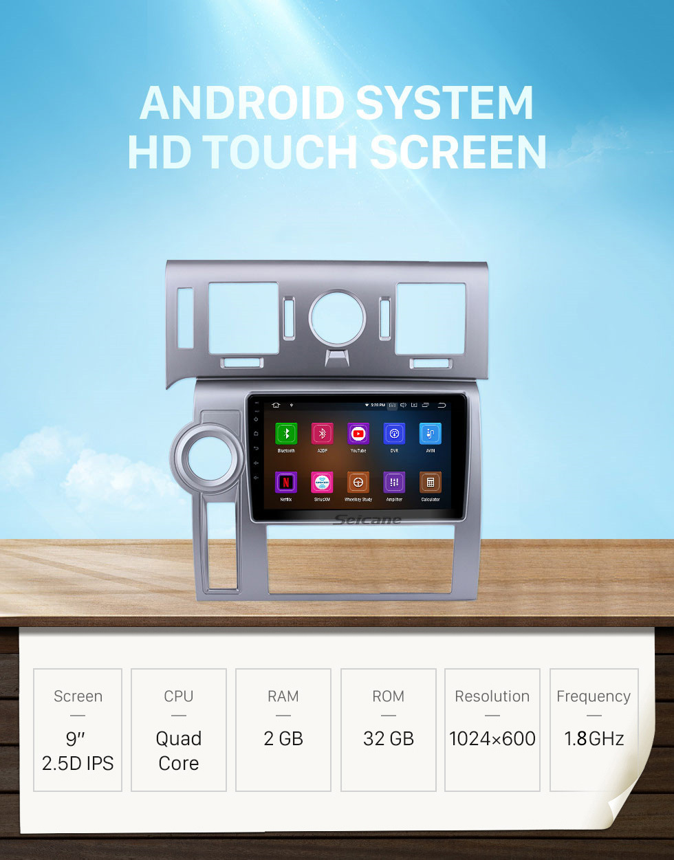 Seicane Android 11.0 pour 2008 Hummer H2 LHD Radio 9 pouces système de navigation GPS Bluetooth HD écran tactile support Carplay SWC Seicane Android 11.0 pour 2008 Hummer H2 LHD Radio 9 pouces système de navigation GPS Bluetooth HD écran tactile support Carplay SWC