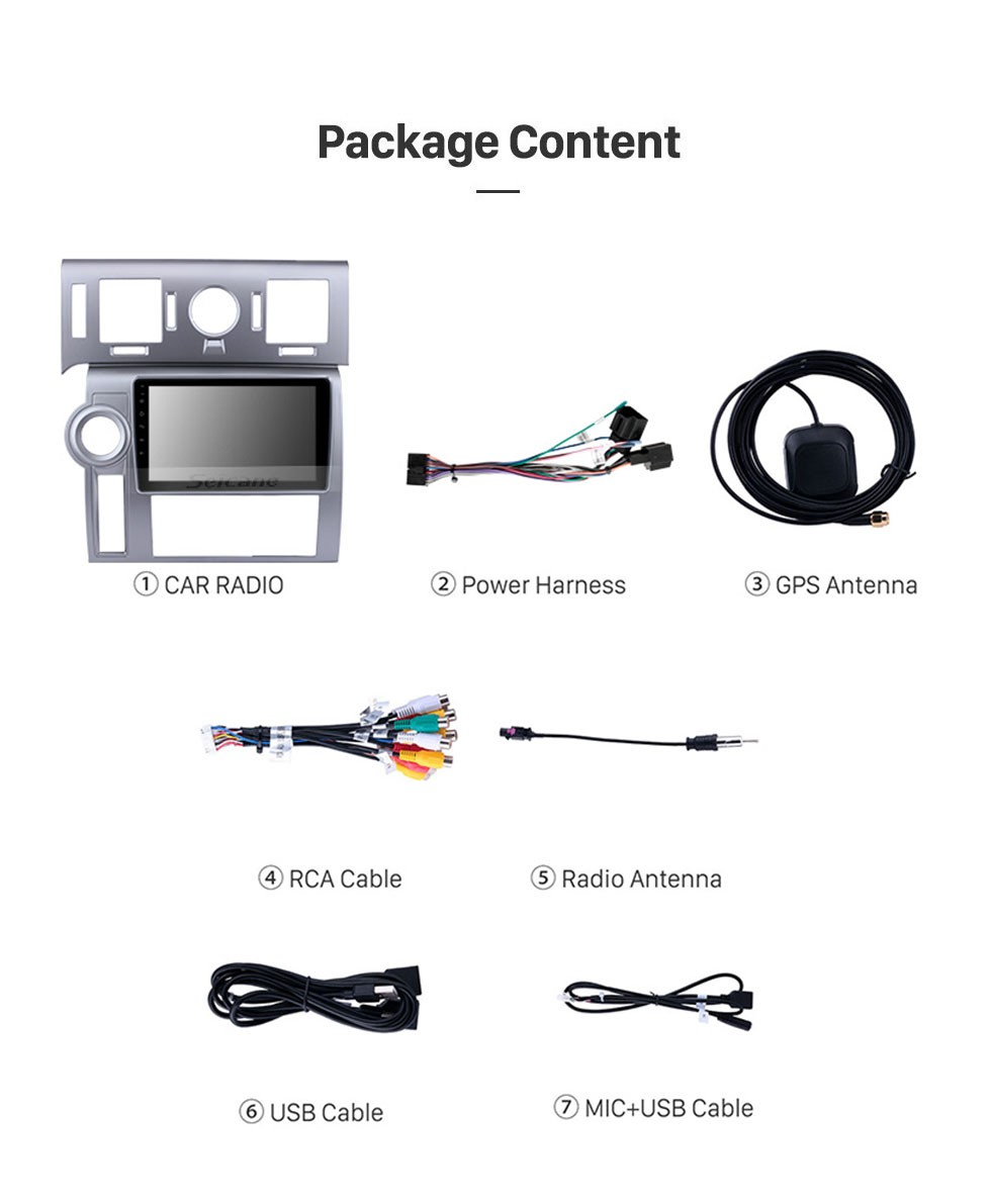 Seicane Android 11.0 pour 2008 Hummer H2 LHD Radio 9 pouces système de navigation GPS Bluetooth HD écran tactile support Carplay SWC Seicane Android 11.0 pour 2008 Hummer H2 LHD Radio 9 pouces système de navigation GPS Bluetooth HD écran tactile support Carplay SWC