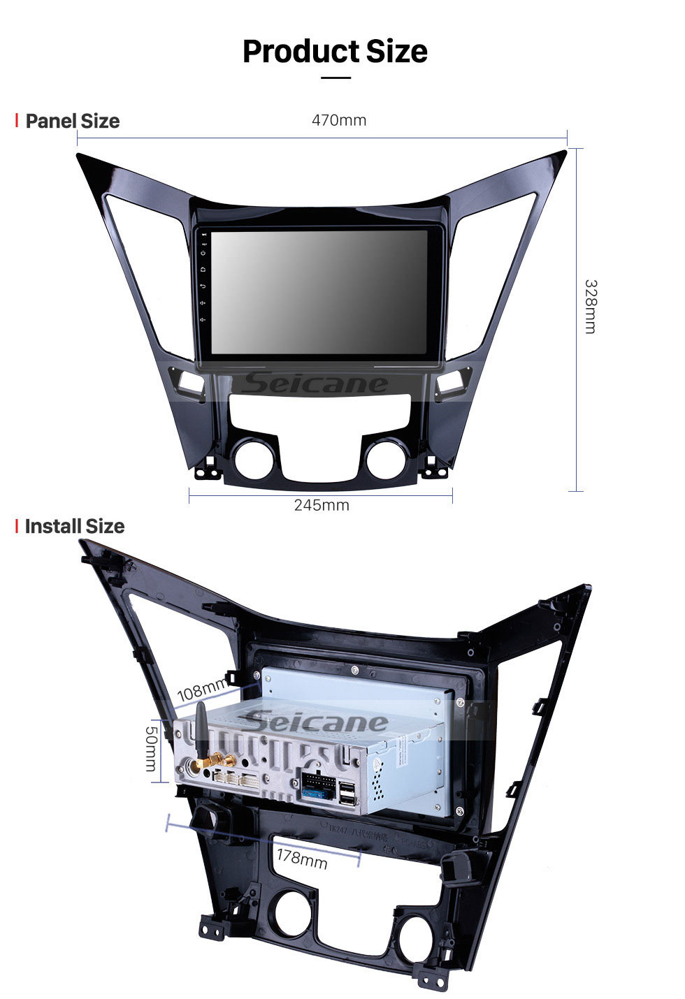 Seicane 9 Zoll Android 8,0 Radio GPS Navigationssystem für 2011-2015 Hyundai SONATA mit Bluetooth HD 1024 * 600 Touchscreen Spiegel Link OBD2 DVR Rückfahrkamera TV 1080P Video 3G WIFI Lenkradsteuerung USB Seicane 9 Zoll Android 8,0 Radio GPS Navigationssystem für 2011-2015 Hyundai SONATA mit Bluetooth HD 1024 * 600 Touchscreen Spiegel Link OBD2 DVR Rückfahrkamera TV 1080P Video 3G WIFI Lenkradsteuerung USB
