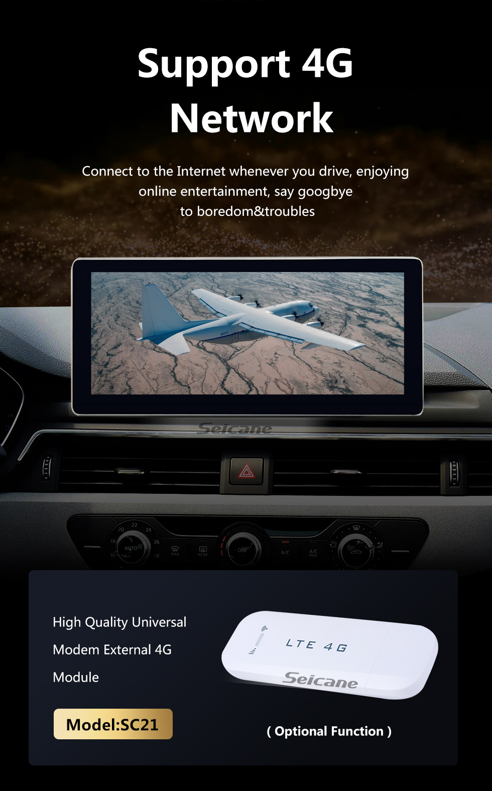 Seicane 10,25-дюймовый Android 10.0 для Mercedes-Benz S-Class RHD 2006-2013 Радио GPS-навигационная система с сенсорным экраном HD Поддержка Bluetooth Carplay