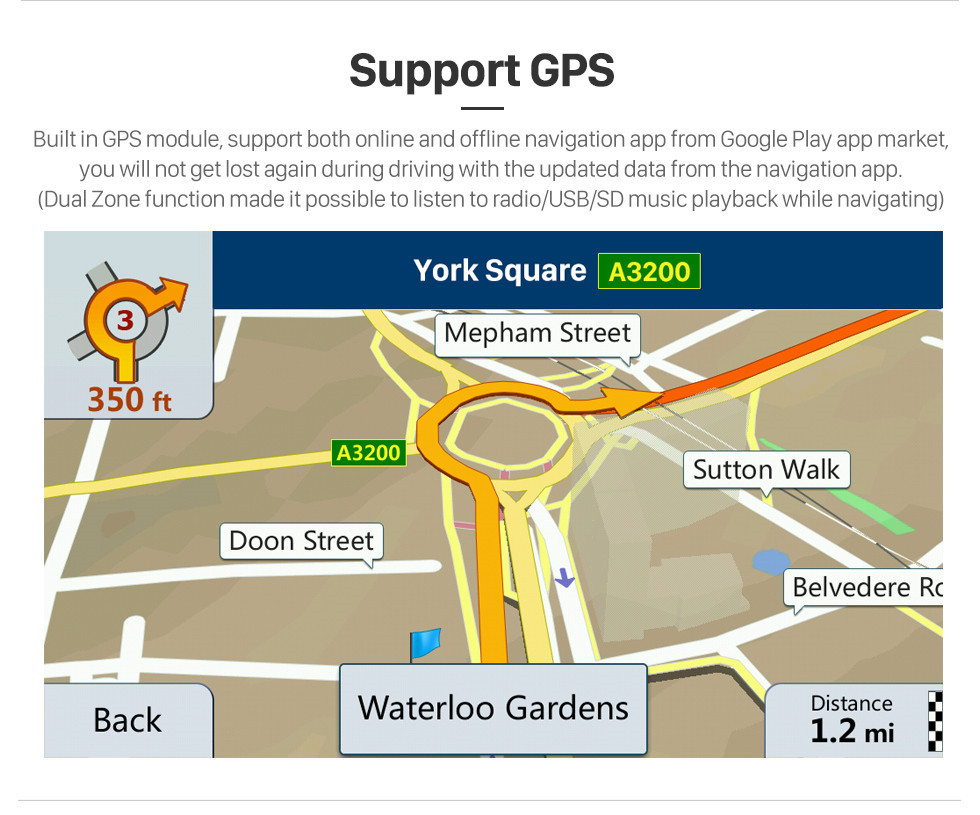 Seicane 7 Zoll Android 10.0 für TOYOTA COROLLA GPS Navigationsradio mit Touchscreen Bluetooth AUX Unterstützung OBD2 DVR Carplay
