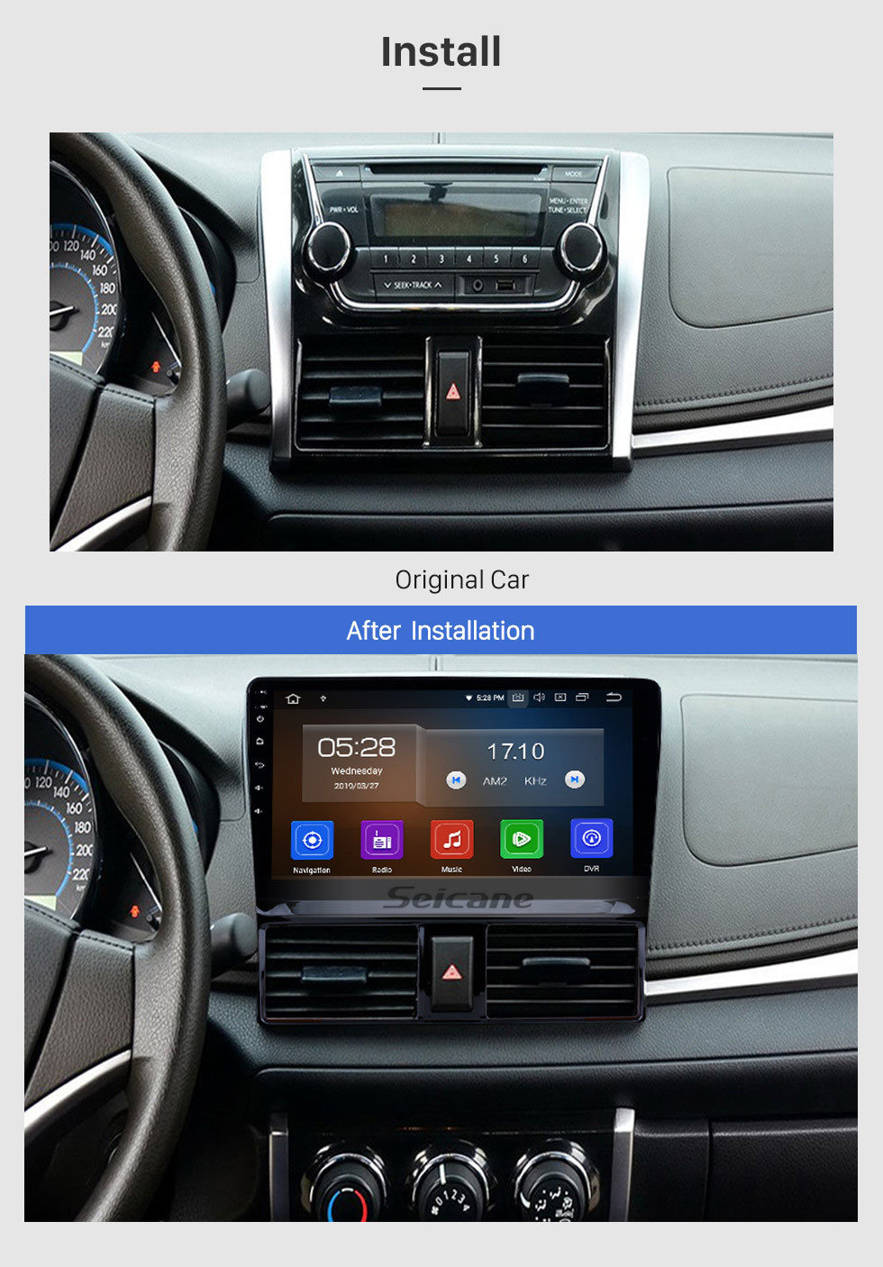 Seicane 10,1 pouces Android 9.0 2013 2014 2015 2016 Toyota Vios GPS Radio avec 1024 * 600 Écran tactile Bluetooth Musique 4G WiFi Caméra de recul Lien Lien OBD2 Contrôle au volant Seicane 10,1 pouces Android 9.0 2013 2014 2015 2016 Toyota Vios GPS Radio avec 1024 * 600 Écran tactile Bluetooth Musique 4G WiFi Caméra de recul Lien Lien OBD2 Contrôle au volant
