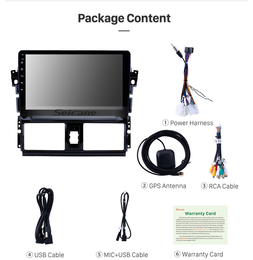 Seicane 10,1 pouces Android 9.0 2013 2014 2015 2016 Toyota Vios GPS Radio avec 1024 * 600 Écran tactile Bluetooth Musique 4G WiFi Caméra de recul Lien Lien OBD2 Contrôle au volant Seicane 10,1 pouces Android 9.0 2013 2014 2015 2016 Toyota Vios GPS Radio avec 1024 * 600 Écran tactile Bluetooth Musique 4G WiFi Caméra de recul Lien Lien OBD2 Contrôle au volant
