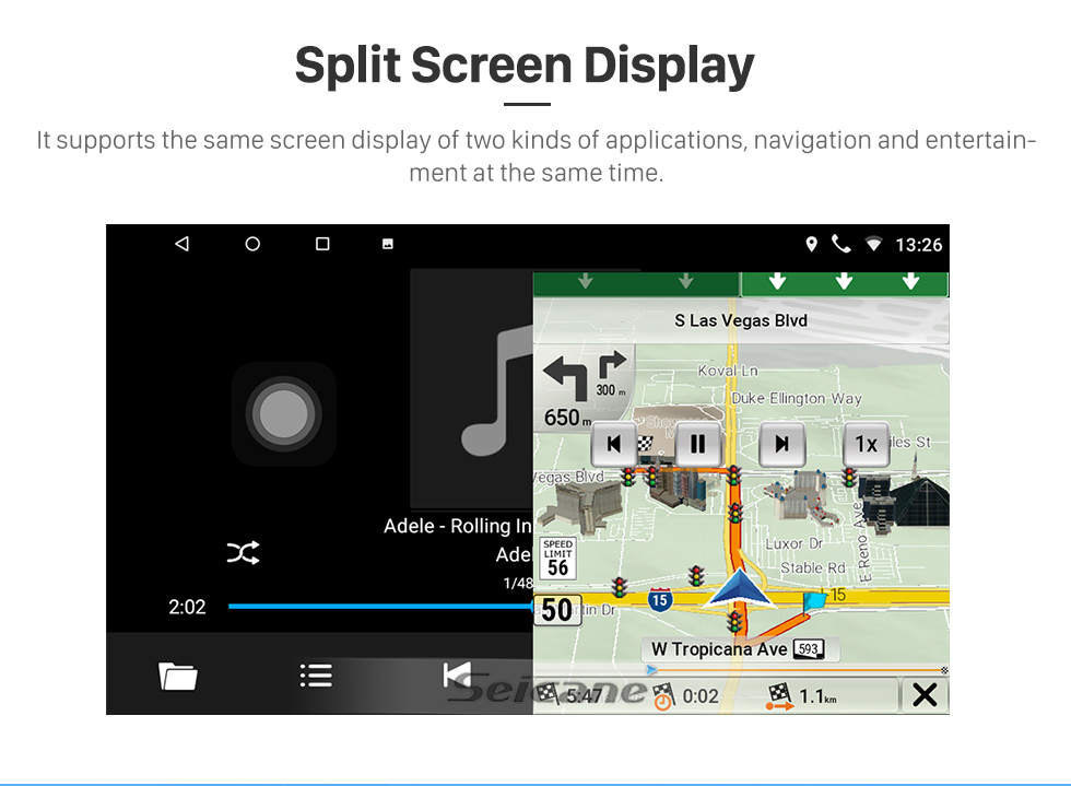 Seicane Android 12.0 HD Touchscreen 9 polegadas para 2006 2007-2011 TOYOTA AURIS Rádio Sistema de Navegação GPS com suporte a Bluetooth Carplay Câmera Traseira