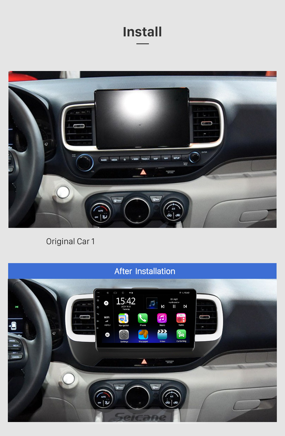 Seicane Android 10.0 HD Touchscreen de 9 polegadas para 2013-2014 Future Toyota 86 Concept RHD Rádio Sistema de navegação GPS com suporte para Bluetooth Câmera traseira Carplay