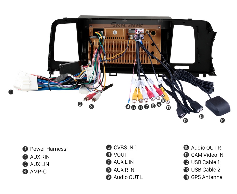 Seicane Android 10.0 HD Touchscreen de 9 polegadas para 2011-2014 NISSAN MURANO LHD Rádio Sistema de navegação GPS com suporte para Bluetooth Câmera traseira Carplay