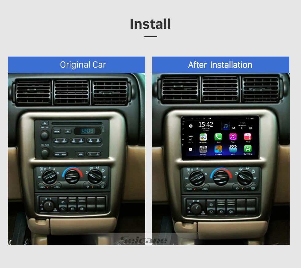 Seicane Pour 2004-2007 BUICK GL8 Radio Android 12.0 HD écran tactile 9 pouces système de navigation GPS avec prise en charge Bluetooth Carplay DVR