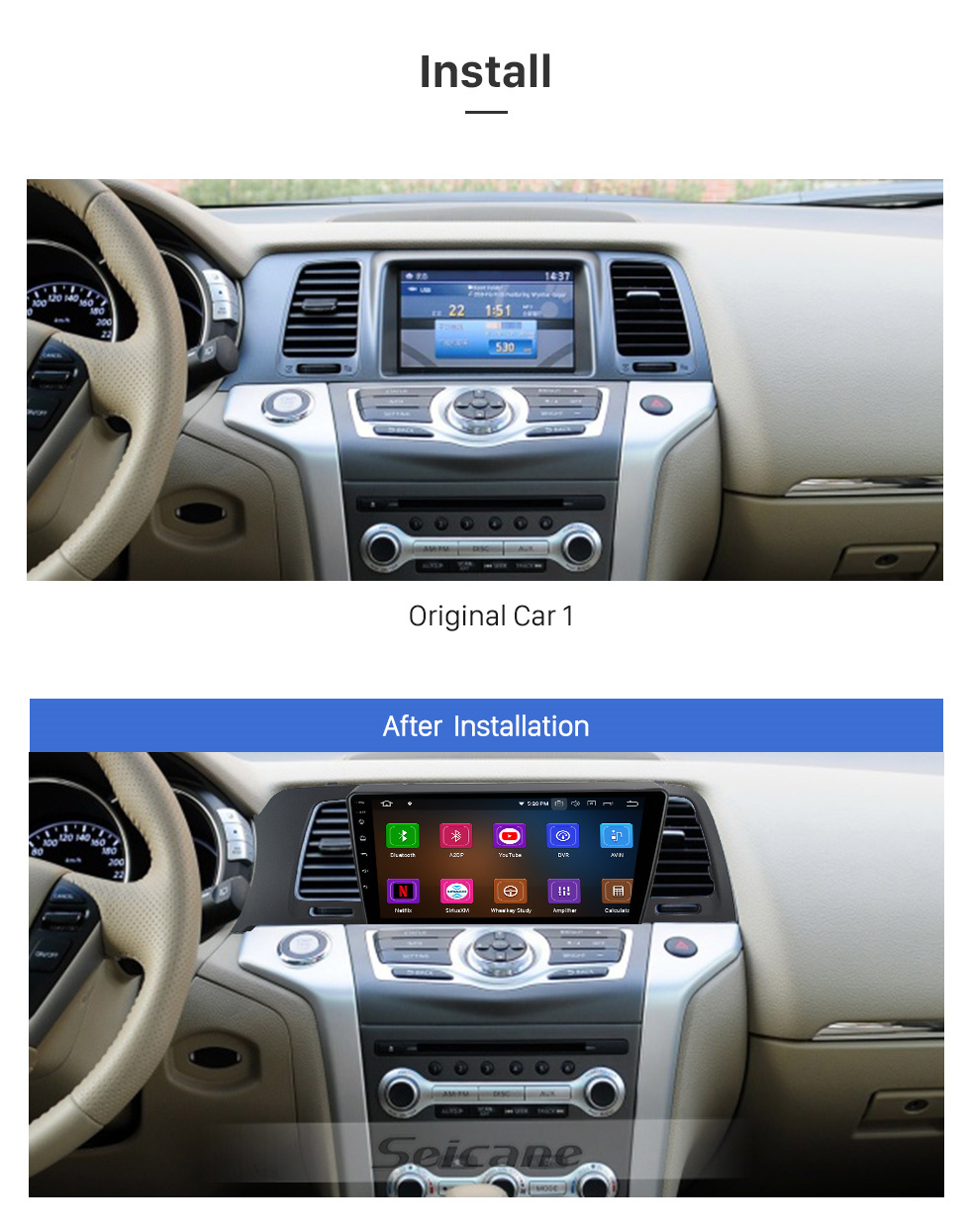 Seicane 2013-2018 Toyota RAV4 Linkslenker Android 12.0 9-Zoll-GPS-Navigation HD-Touchscreen-Radio WIFI Bluetooth USB AUX-Unterstützung DVD-Player SWC 1080P Rückfahrkamera OBD TPMS Carplay