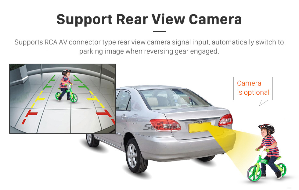 Seicane 2013-2018 Toyota RAV4 Conduite à gauche Android 12.0 9 pouces Navigation GPS HD Écran tactile Radio WIFI Bluetooth USB Prise en charge AUX Lecteur DVD SWC 1080P Caméra de recul OBD TPMS Carplay