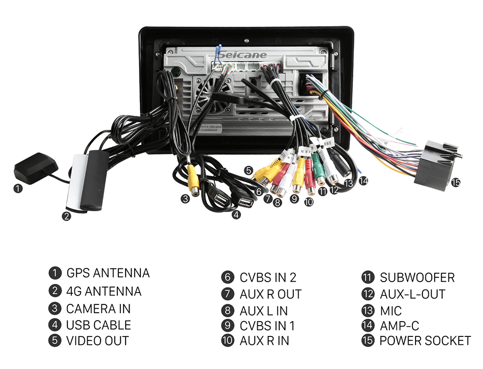 Seicane Para 2004-2007 BUICK GL8 Radio 9 pulgadas Android 12.0 HD Pantalla táctil Bluetooth con sistema de navegación GPS Carplay compatible con 1080P