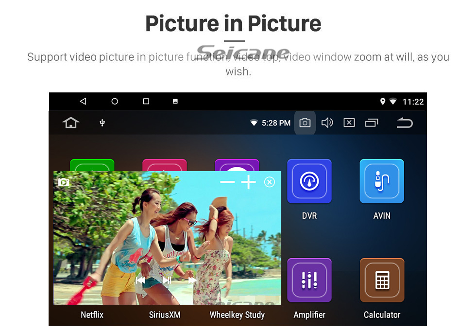 Seicane 10,1 pouces Android 11.0 pour 2014-2019 SUZUKI WAGON R Radio de navigation GPS avec Bluetooth HD Écran tactile Prise en charge WIFI TPMS DVR Carplay Caméra de recul DAB +