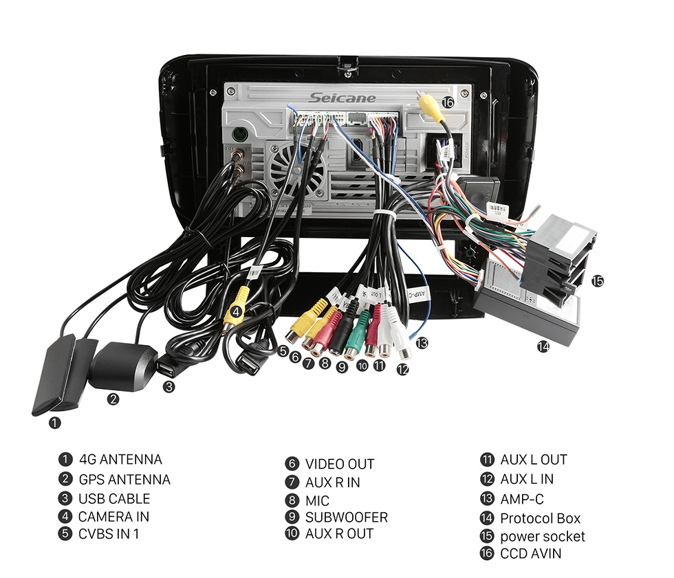 Seicane Para 2001 2002-2005 Mitsubishi Airtrek / Outlander Radio 10,1 polegadas Android 12.0 HD Touchscreen Bluetooth com sistema de navegação GPS Suporte Carplay Câmera de backup