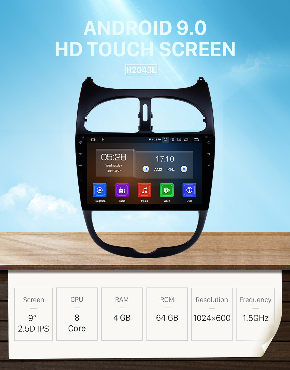Seicane 9 polegada Android 9.0 Autorretrato Autoradio para 2000-2016 PEUGEOT 206 Aftermarket GPS de Navegação Bluetooth Música WI-FI USB SWC Carplay suporte CD Player DAB DVR Seicane 9 polegada Android 9.0 Autorretrato Autoradio para 2000-2016 PEUGEOT 206 Aftermarket GPS de Navegação Bluetooth Música WI-FI USB SWC Carplay suporte CD Player DAB DVR