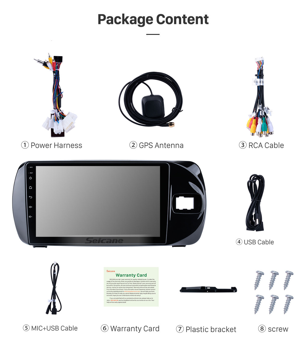 Seicane 9 pouces Andriod 11.0 HD Touchscreeen 2015-2020 Toyota Vitz voiture de conduite à droite GPS Navigatin avec support du système Bluetooth Carplay Seicane 9 pouces Andriod 11.0 HD Touchscreeen 2015-2020 Toyota Vitz voiture de conduite à droite GPS Navigatin avec support du système Bluetooth Carplay