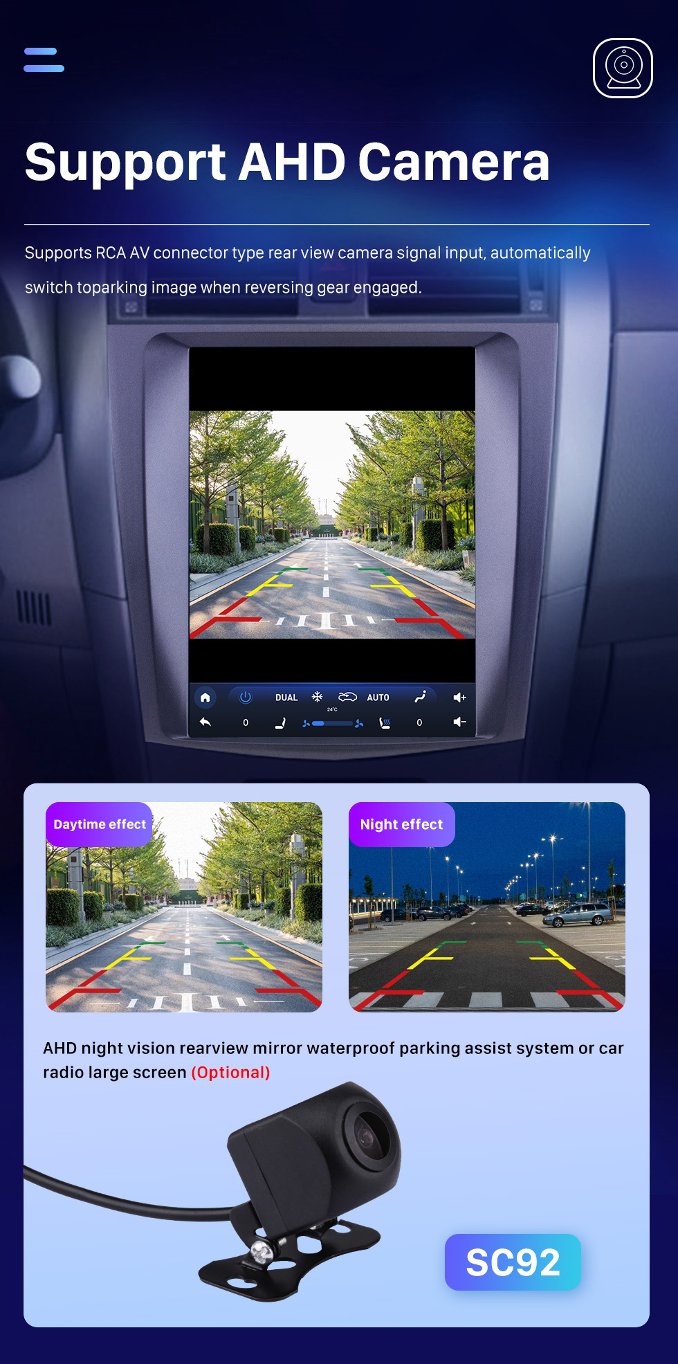 Seicane 9,7 Zoll Android 10.0 Multimedia-Autoradio GPS-Navigationssystem für 2006–2012 Toyota Corolla Touchscreen 4G WiFi 1080P Mirror Link OBD2
