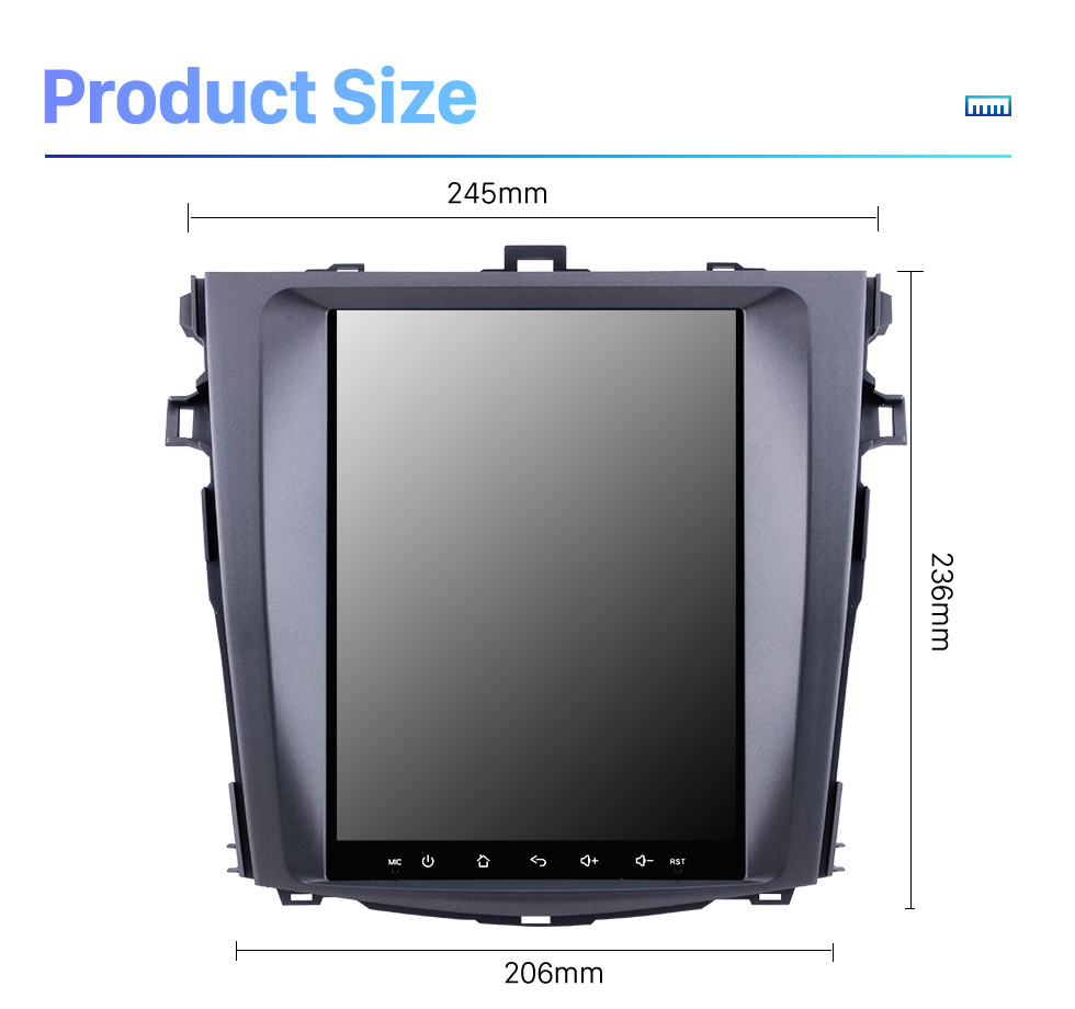 Seicane 9,7-дюймовый мультимедийный авторадио Android 10.0 GPS-навигационная система для Toyota Corolla 2006-2012 годов с сенсорным экраном 4G WiFi 1080P Mirror Link OBD2