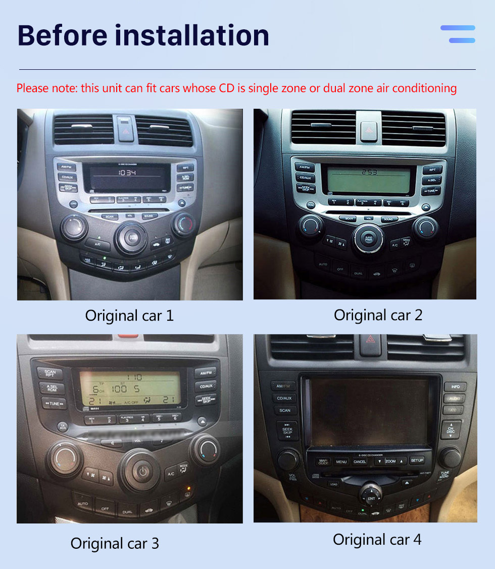 Seicane Сенсорный экран высокой четкости 9,7-дюймовый Android 10.0 Aftermarket GPS-навигация Радио для Honda Accord 7 2003–2007 годов с Bluetooth-телефоном AUX FM Поддержка управления на рулевом колесе DVD 1080P Video OBD2
