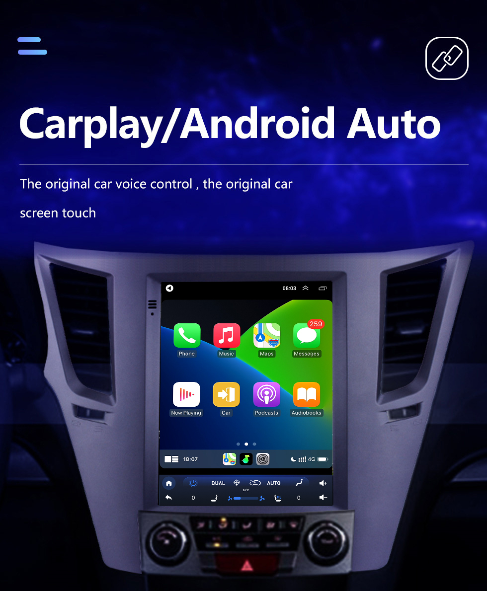 Seicane Tesla carplay Android Aftermarket Radio para Subaru Outback 2010 2011 2013 2014 com Carplay/Android Auto DSP Bluetooth Navegação GPS 