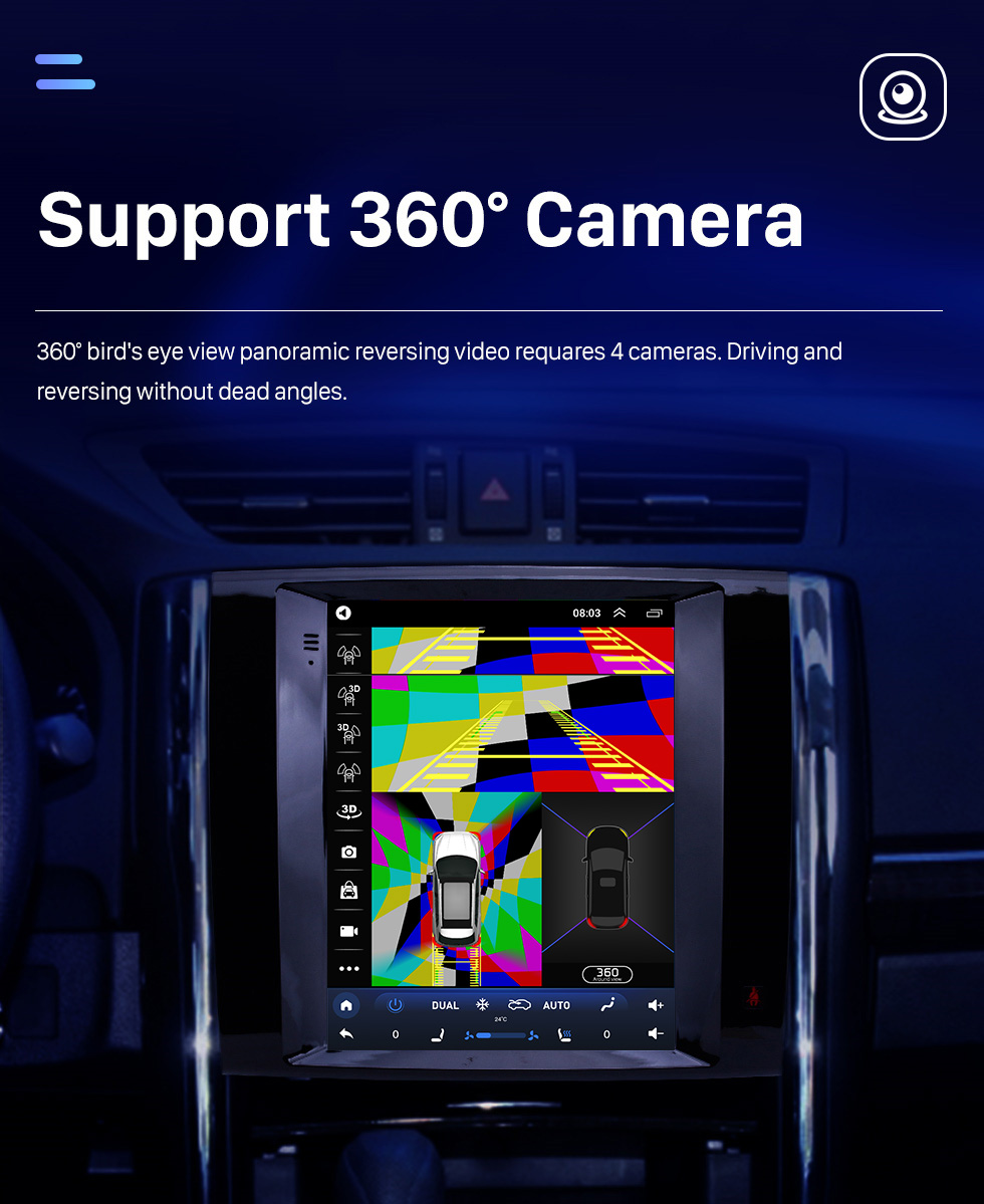 Seicane 9,7 Zoll Android 10.0 2013 Toyota Reiz GPS Navigationsradio mit HD Touchscreen Bluetooth Musikunterstützung Carplay Mirror Link