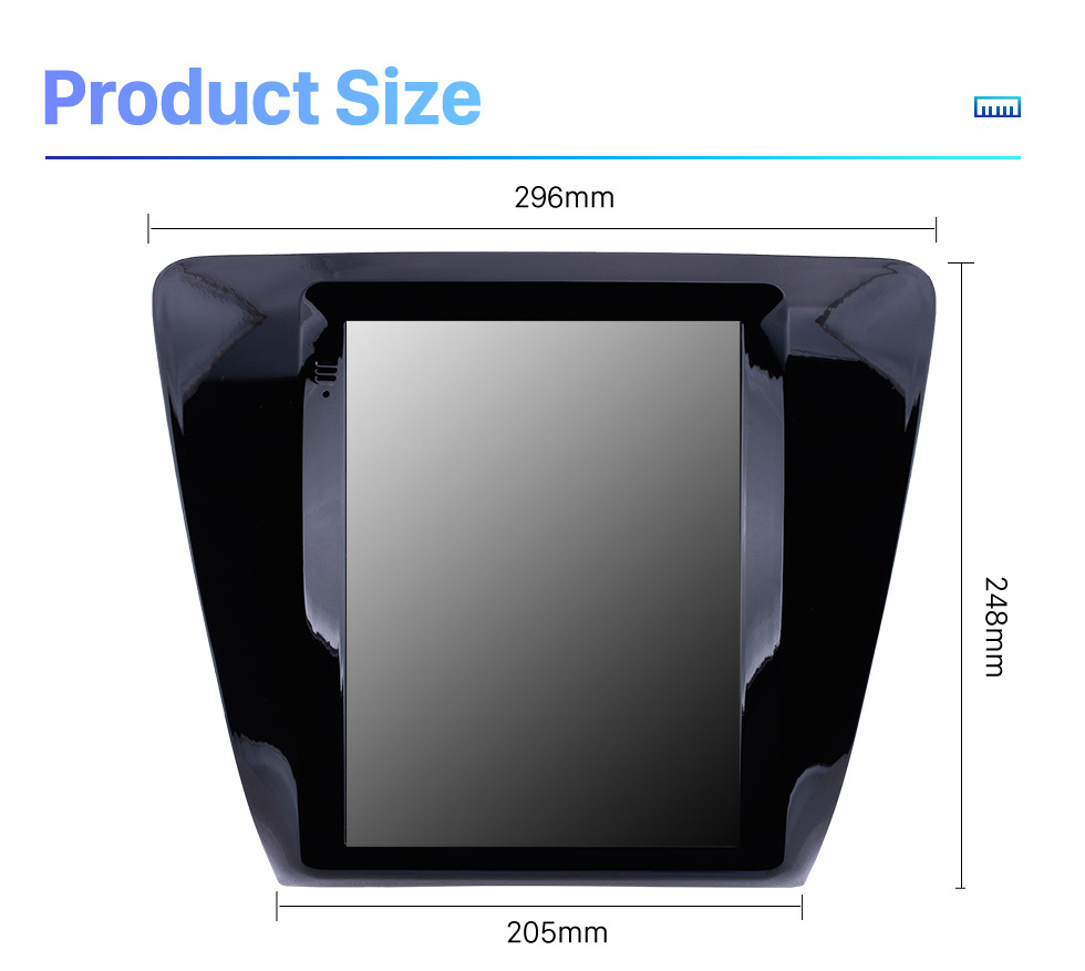 Seicane 9,7 pouces Android 10.0 Radio Système de navigation GPS pour 2015 2016 2017 2018 Skoda Octaiva avec prise en charge du processeur 4G WIFI Quad-core Mirror Link OBD2 Commande au volant Caméra de recul vidéo HD 1080P