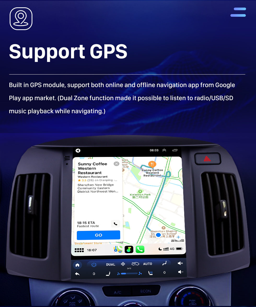 Seicane 9,7 polegadas hd touchscreen 2008 2009 2010 hyundai elantra android 10.0 rádio navegação gps com built-in carplay dsp bluetooth suporte de música 4g wifi controle de volante Seicane 9,7 polegadas hd touchscreen 2008 2009 2010 hyundai elantra android 10.0 rádio navegação gps com built-in carplay dsp bluetooth suporte de música 4g wifi controle de volante