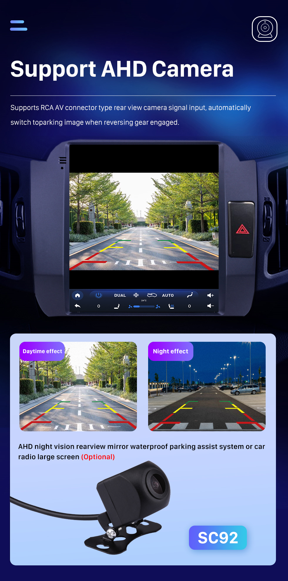 Seicane OEM 9.7 pulgadas Car GPS Radio HD Pantalla táctil Android 10.0 Estéreo para 2011-2017 KIA Sportage R RHD Sistema de navegación Bluetooth Wifi Mirror Link Soporte USB Reproductor de DVD Carplay 4G